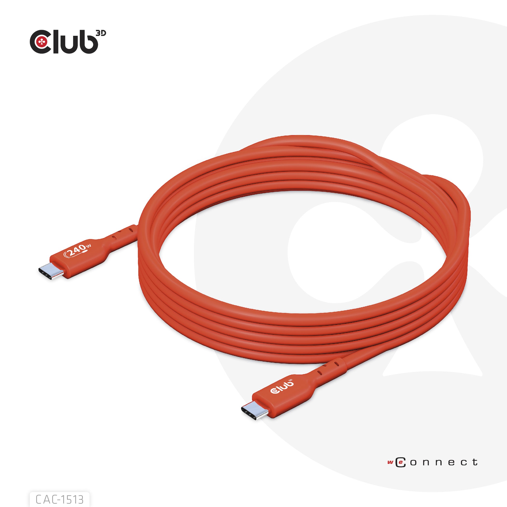 CLUB3D CAC-1513 câble USB USB 2.0 3 m USB C 240 W Orange