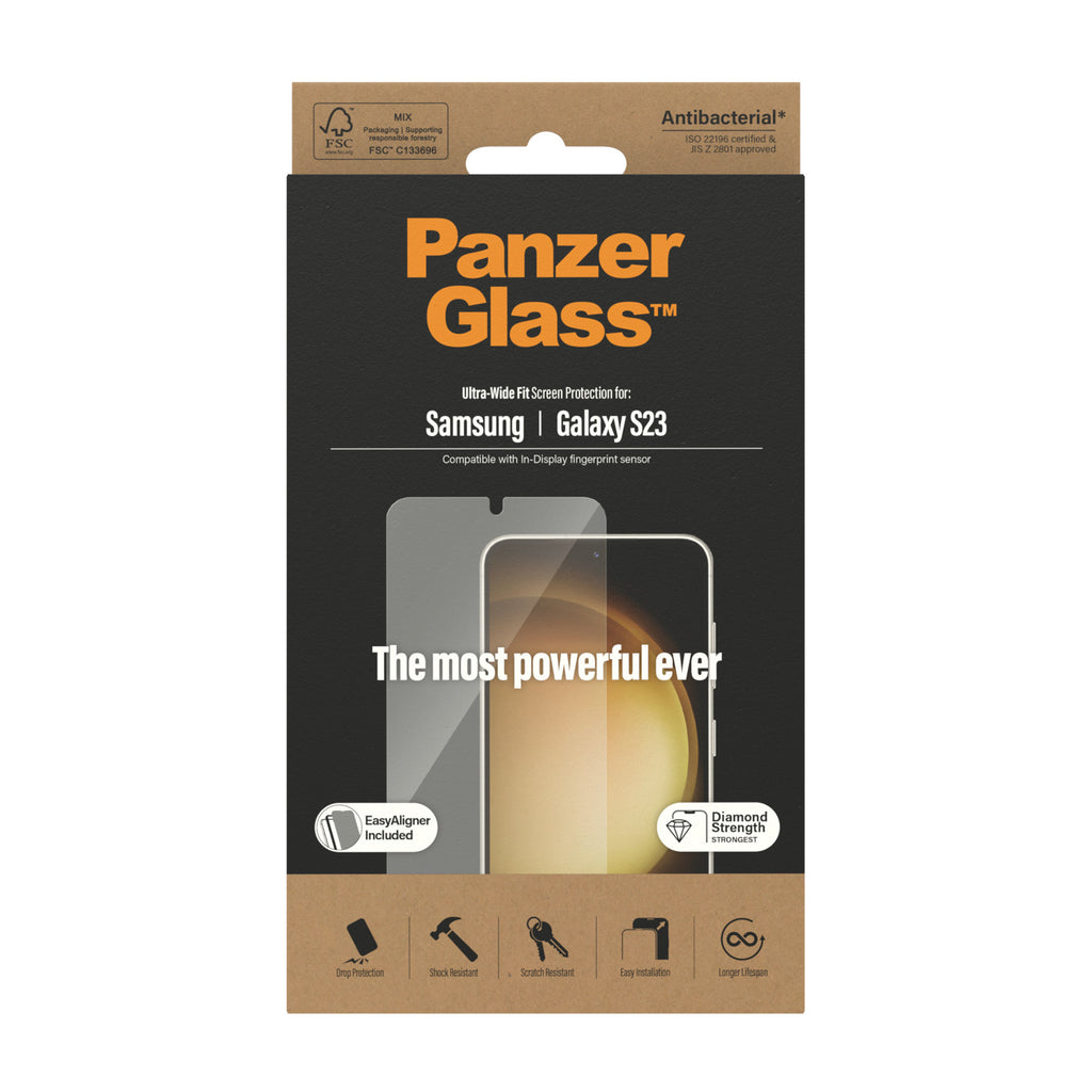 PanzerGlass ® Screen Protector Samsung Galaxy S23 | Ultra-Wide Fit w. EasyAligner Protection d'écran transparent 1 pièce(s)