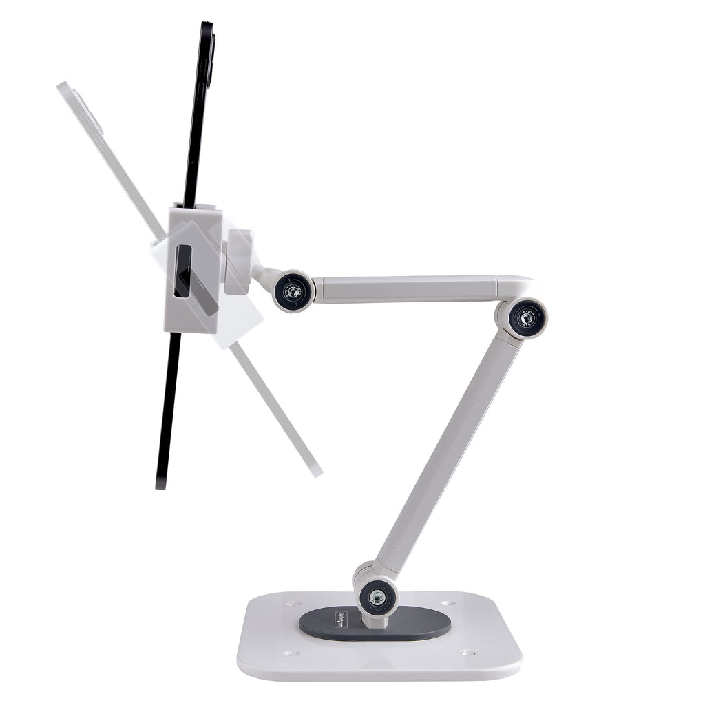 StarTech.com Support de Tablettes Réglable pour Bureau - Support Mural - Capacité 1kg - Support Universel Ergonomique et Articulé pour Tablettes - Support Tablette sur Pied Pivotant/Rotatif