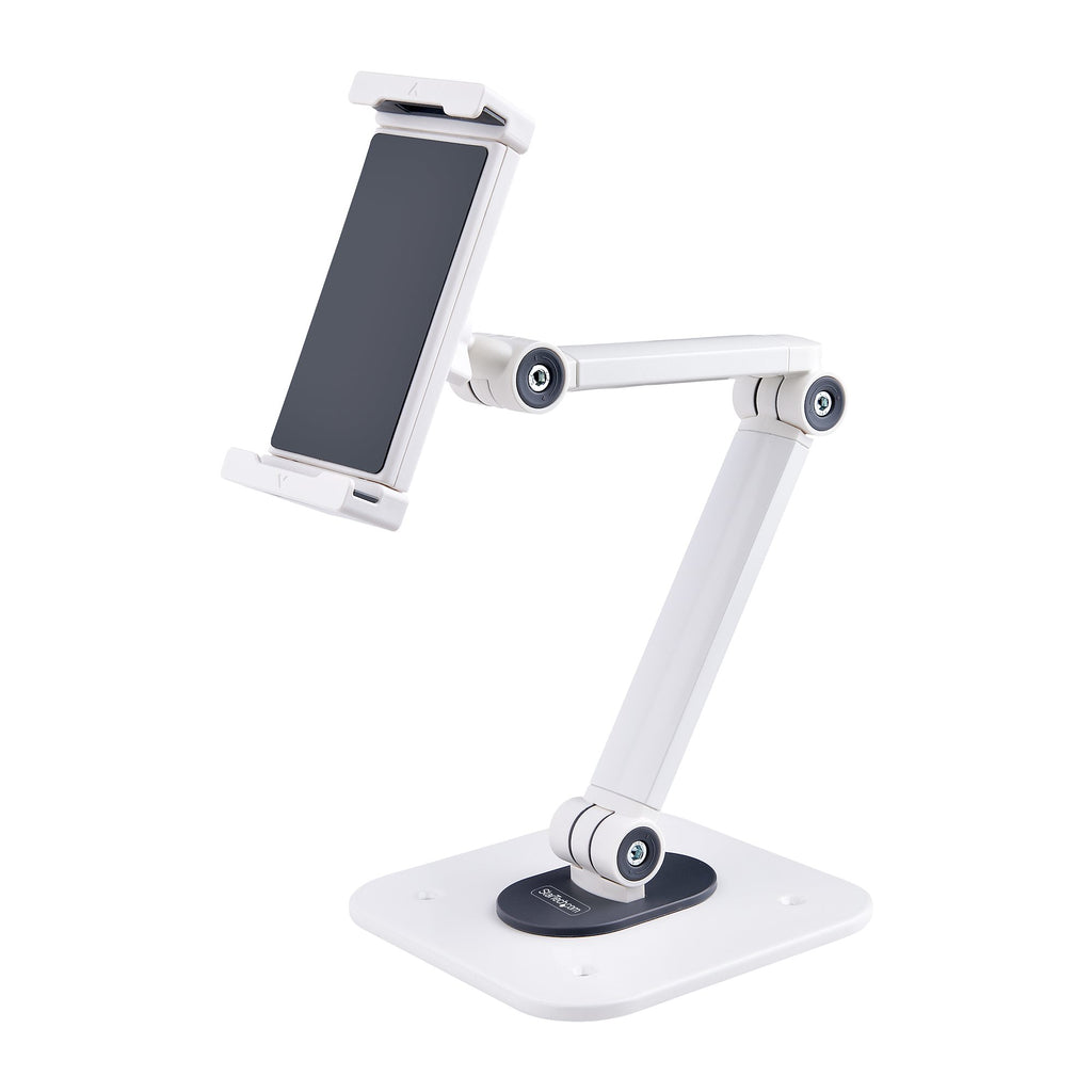 StarTech.com Support de Tablettes Réglable pour Bureau - Support Mural - Capacité 1kg - Support Universel Ergonomique et Articulé pour Tablettes - Support Tablette sur Pied Pivotant/Rotatif