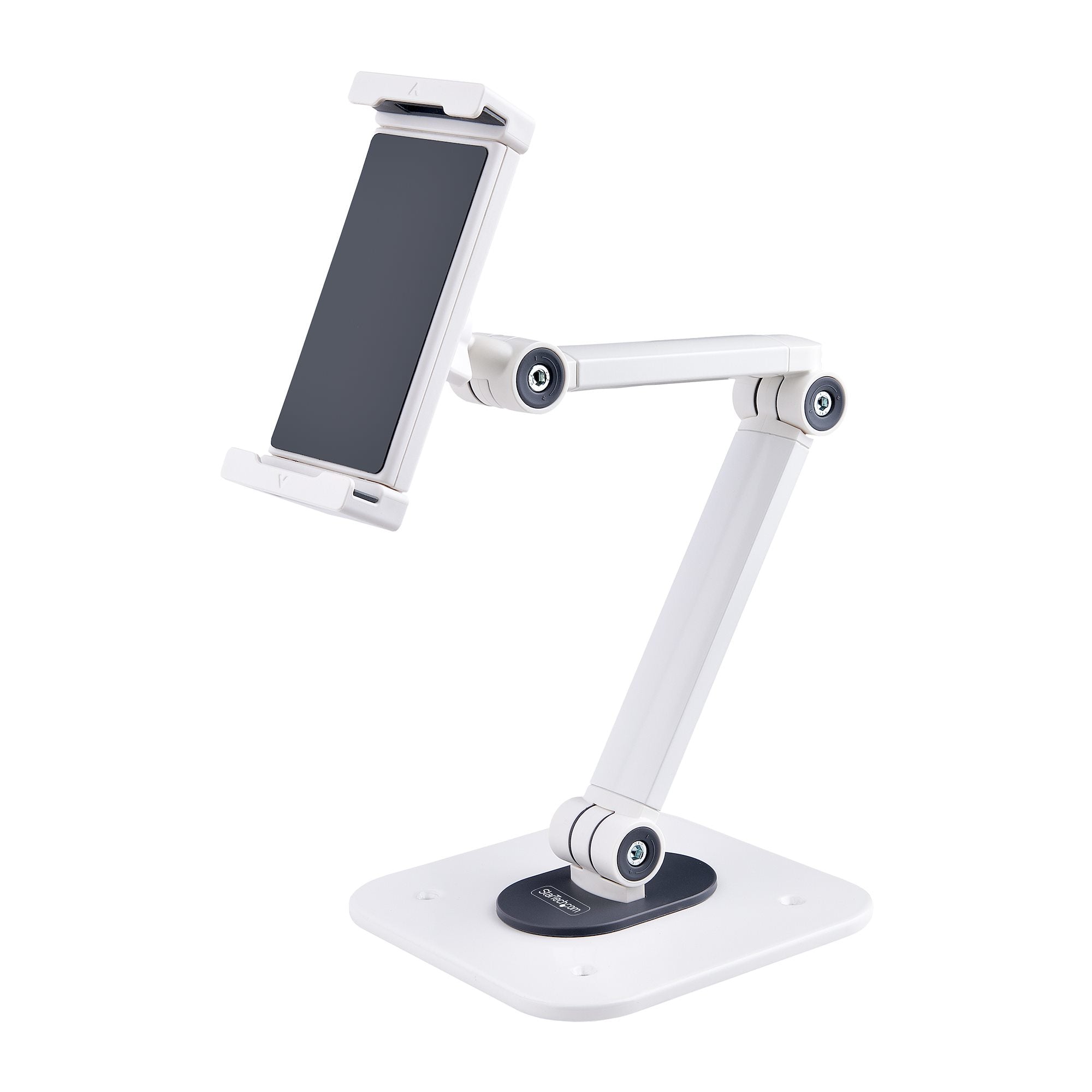 StarTech.com Support de Tablettes Réglable pour Bureau - Support Mural - Capacité 1kg - Support Universel Ergonomique et Articulé pour Tablettes - Support Tablette sur Pied Pivotant/Rotatif