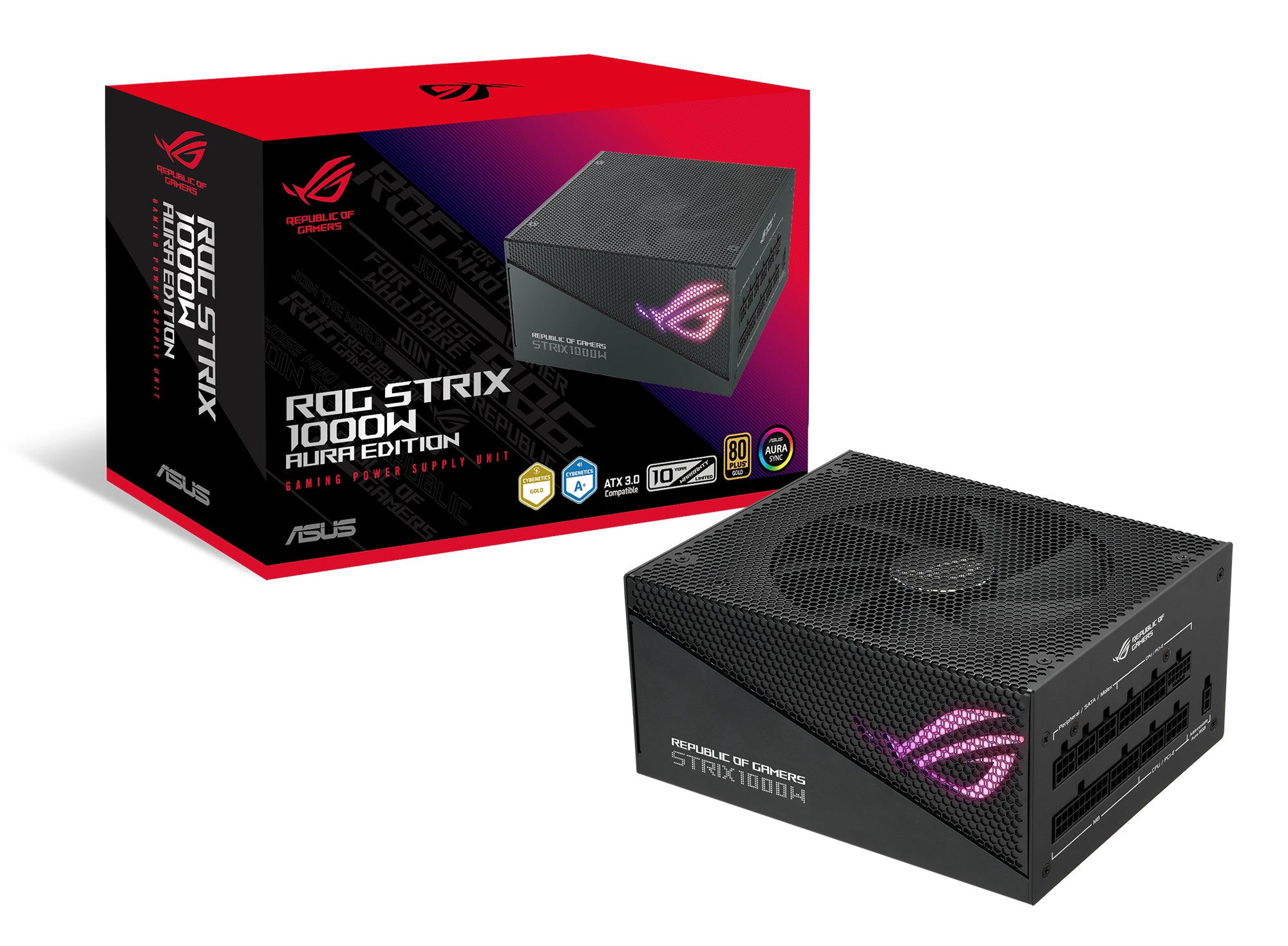ASUS ROG Strix 1000W Gold Aura Edition unité d'alimentation d'énergie 20+4 pin ATX ATX Noir