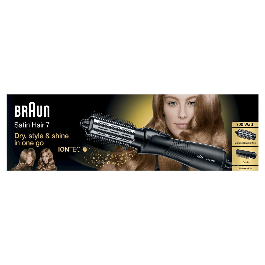 Braun Satin Hair 7 AS720 Brosse soufflante à air chaud À chaleur Noir 700 W 2 m