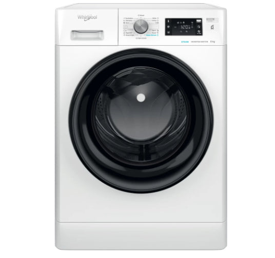 Whirlpool FFB8469BVEE machine à laver Charge avant 8 kg 1400 tr/min Noir, Blanc