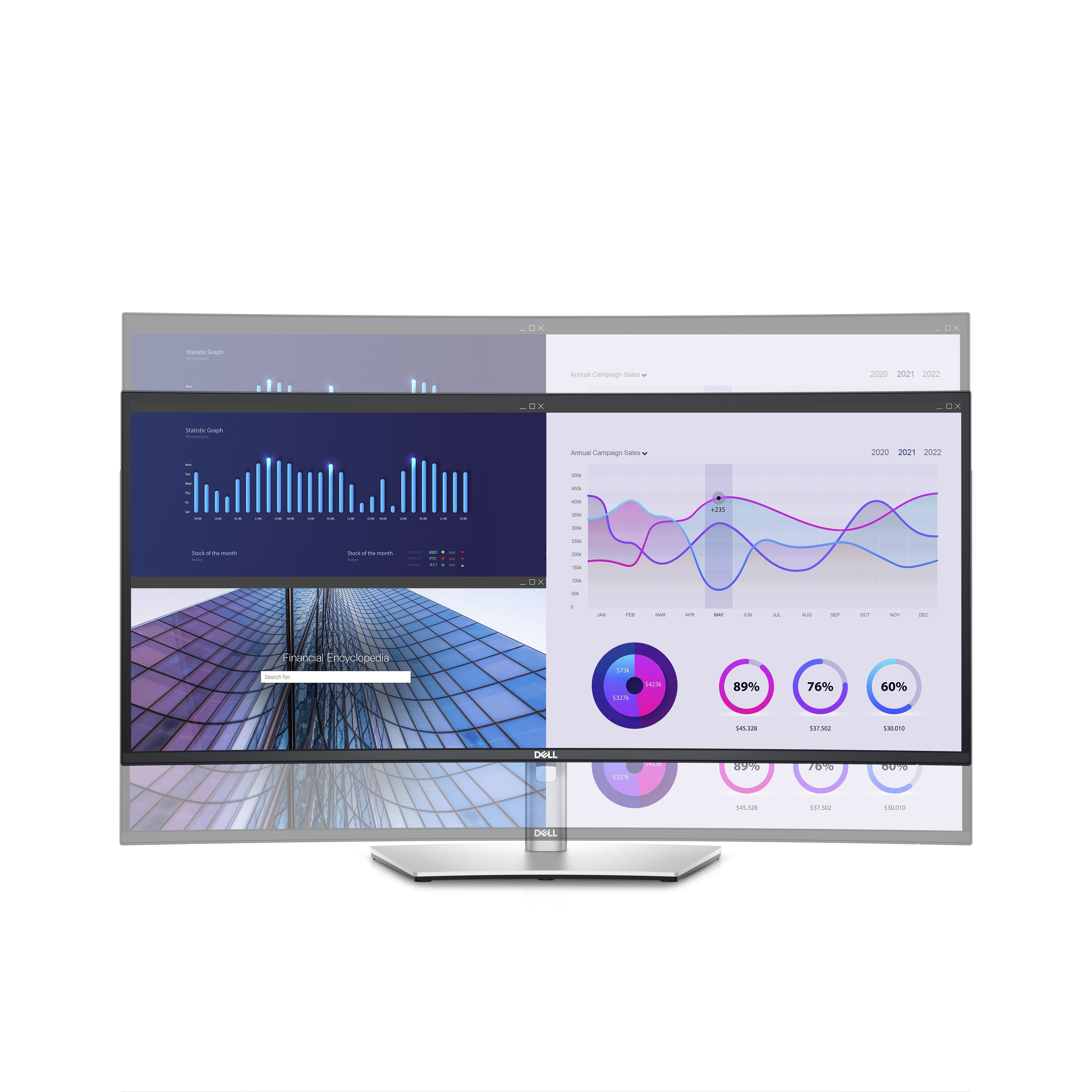 DELL UltraSharp U3423WE écran plat de PC 86,7 cm (34.1") 3440 x 1440 pixels UltraWide Quad HD LCD Argent