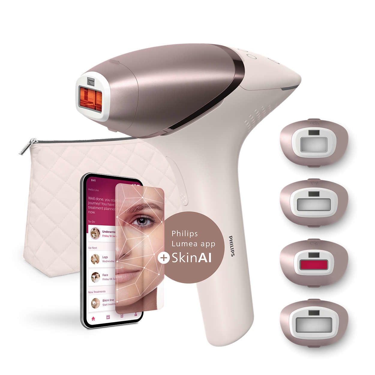 Philips BRI977/00 épilateur léger Lumière pulsée Rose doré