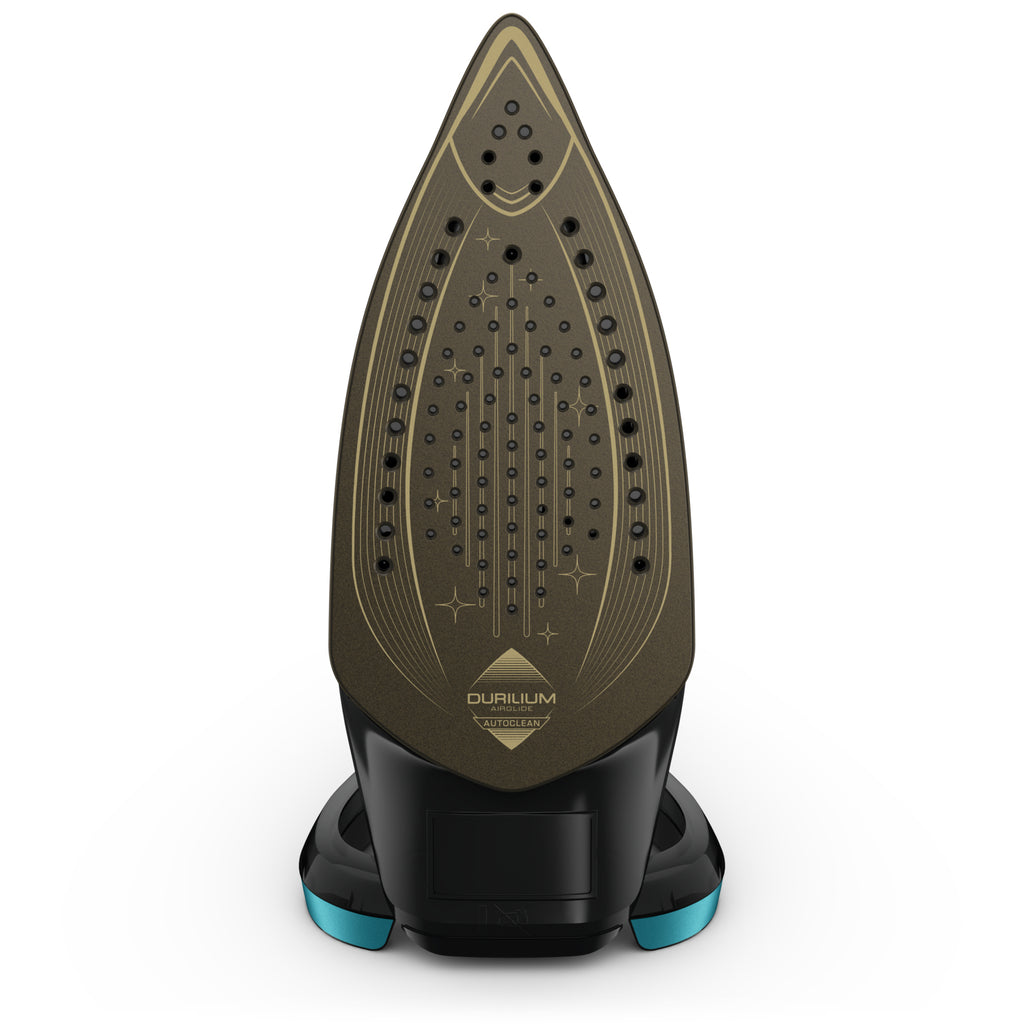 Tefal Puregliss FV8066 Fer à repasser à sec ou à vapeur Durilium AirGlide Autoclean soleplate 3000 W Noir, Bleu