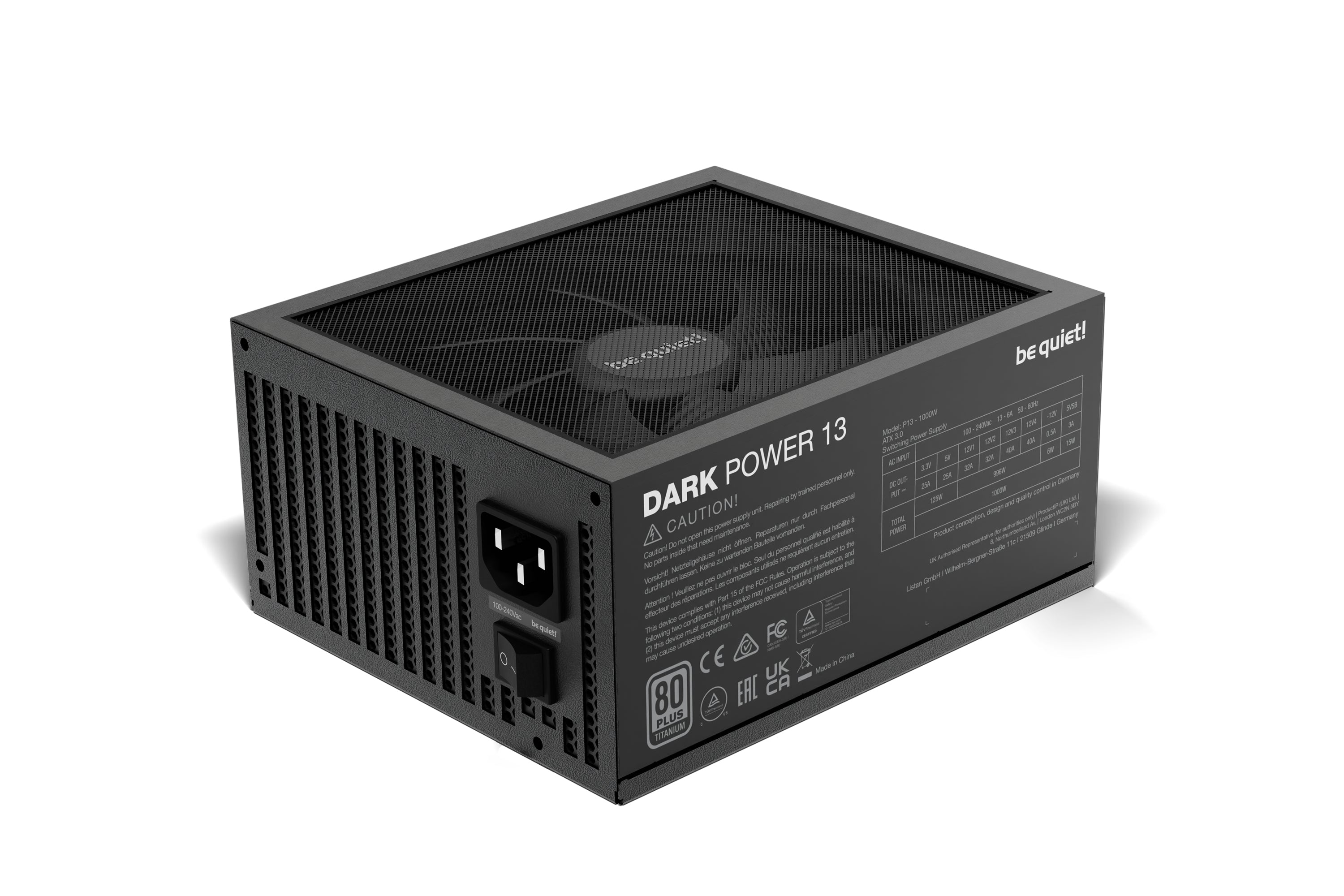 be quiet! Dark Power 13 1000 W | Alimentation ATX 3.0, 80 Plus Titanium