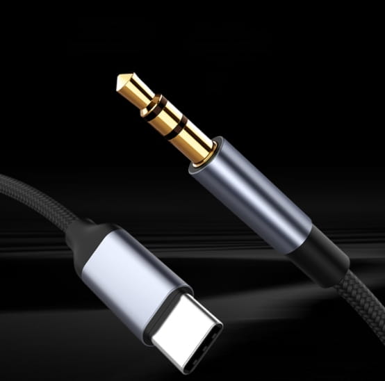CÂBLE Adaptateur USB-C vers mini-jack 3,5 mm AUX DAC 1,5 m Zenwire ZC-19