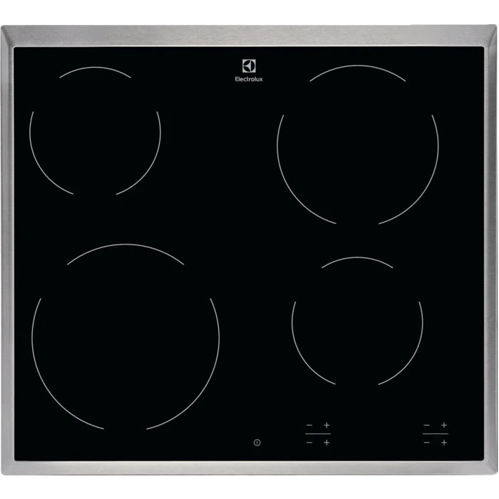 Electrolux EHF6240XXK Noir Intégré 57.6 cm Céramique 4 zone(s)