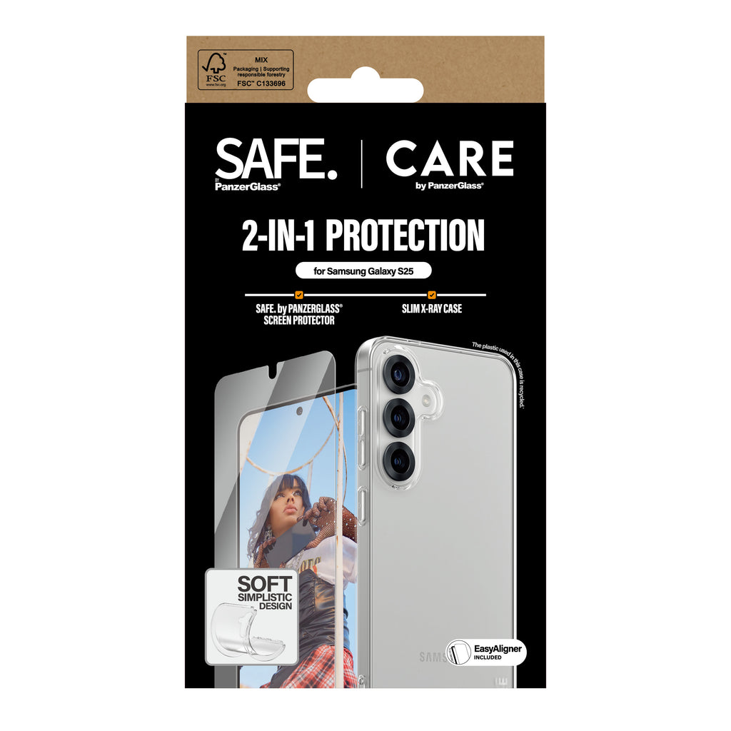 PanzerGlass PanzerGlass CARE™ by ® 2-in-1 Bundle Samsung Galaxy S25 Protection d'écran transparent 1 pièce(s)