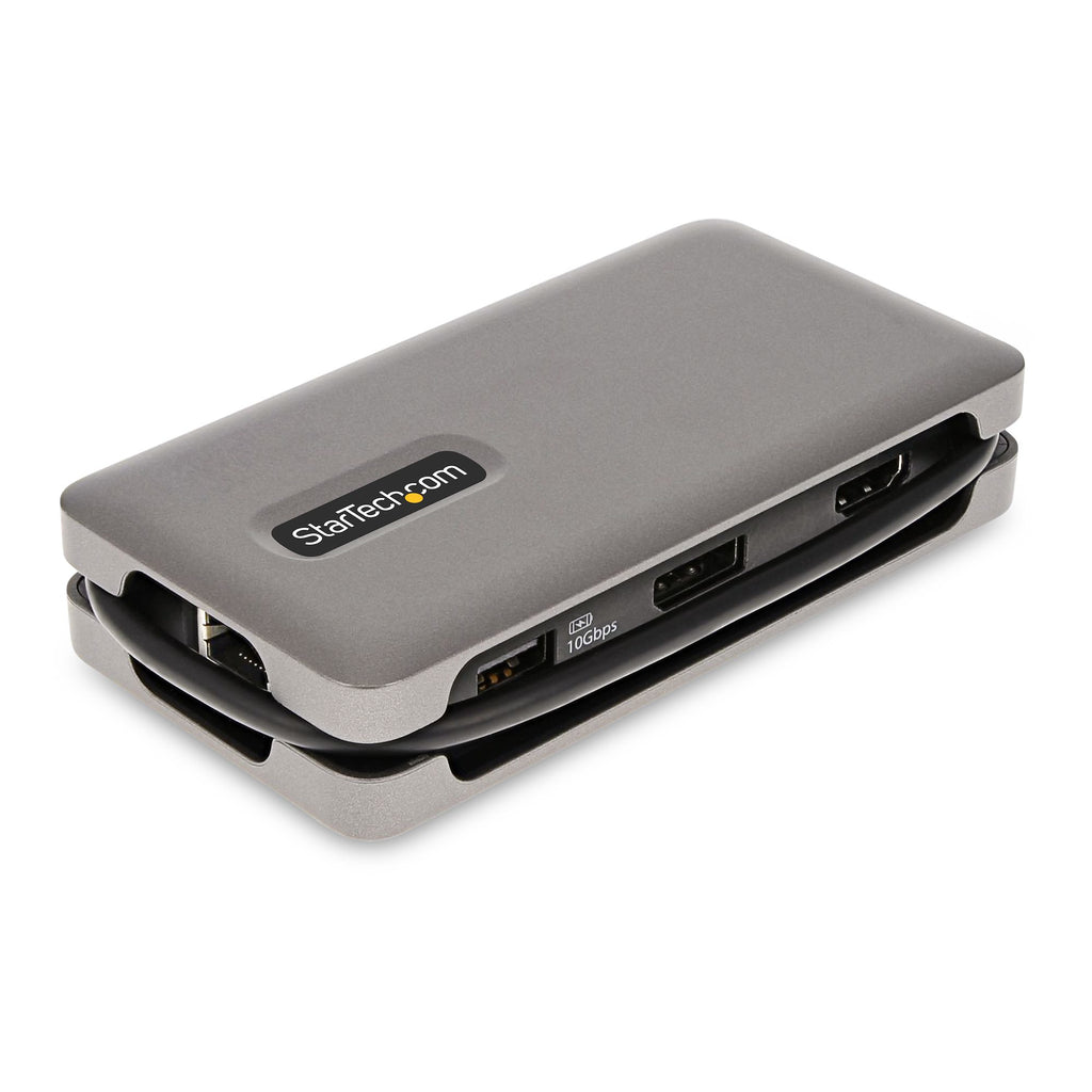 StarTech.com Adaptateur Multiport USB-C - 4K 60Hz HDMI/DP - Hub USB 3 Ports - 100W Power Delivery Pass-Through, GbE, Mini Station d'Accueil/Docking Station avec Chargeur - Adaptateur USB C vers HDMI, Câble de 30cm