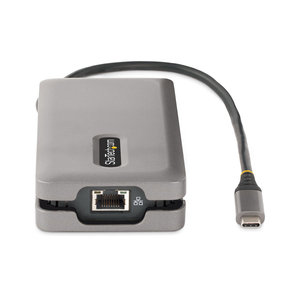 StarTech.com Adaptateur Multiport USB-C - 4K 60Hz HDMI/DP - Hub USB 3 Ports - 100W Power Delivery Pass-Through, GbE, Mini Station d'Accueil/Docking Station avec Chargeur - Adaptateur USB C vers HDMI, Câble de 30cm