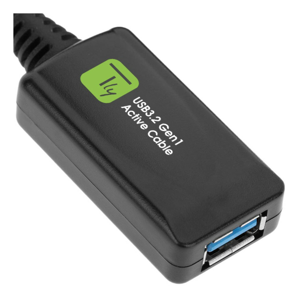 Câble USB 3.2 Gen 1 (3.1 Gen 1) USB-A vers USB-A, 5 m, Noir, ICUR3050G