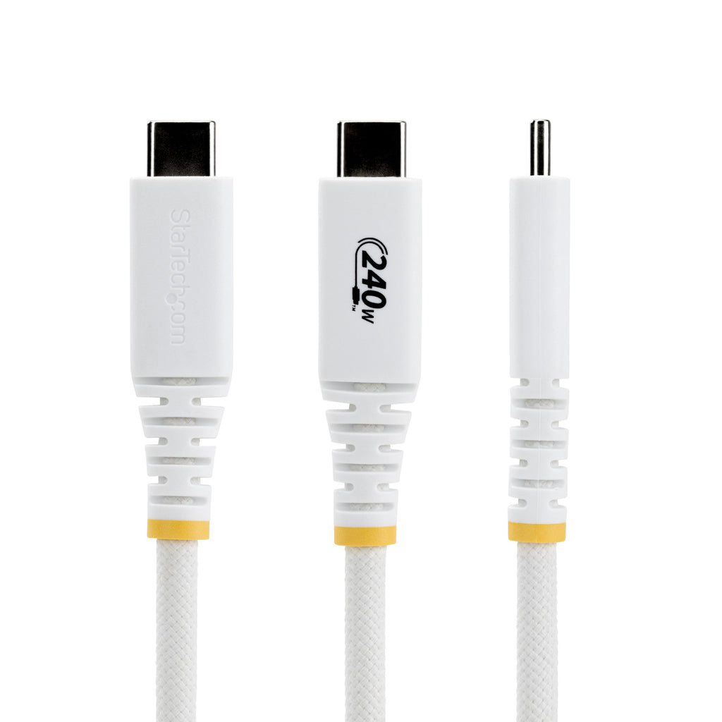 StarTech.com Câble de Recharge USB-C de 3m, Résistant et Ultra-Souple, PD EPR 240W (5A), Câble de Recharge USB 2.0 pour 