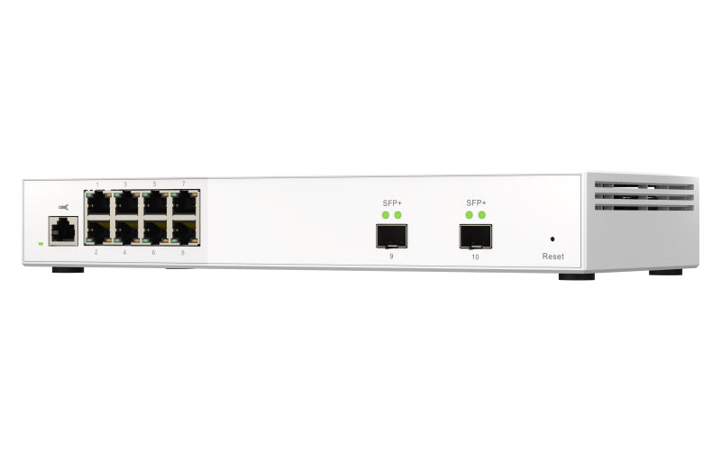 QNAP QSW-M2108-2S Commutateur Réseau Géré L2 2.5G Ethernet, 2 ports 10GbE SFP+, Gris