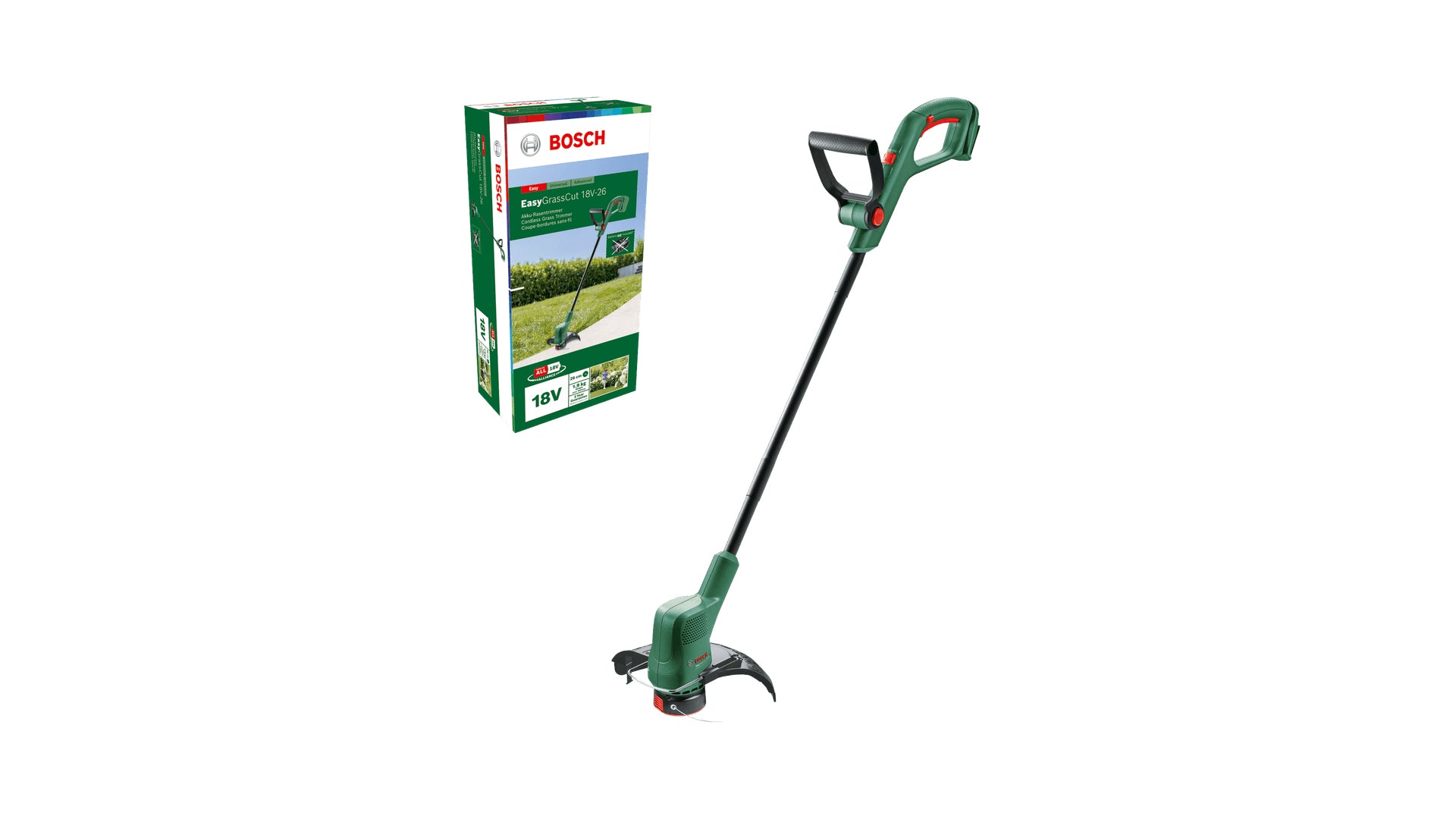Bosch Bosch EasyGrassCut 18V-26 26 cm Batterie Noir, Vert