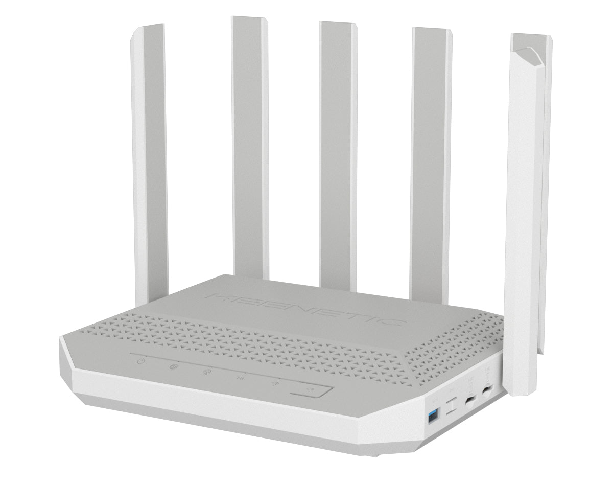 Keenetic Hero 5G (KN-4110) Modem-routeur 5G Wi-Fi 6 maillé AX3000 avec 2 ports pour carte SIM, un commutateur intelligen