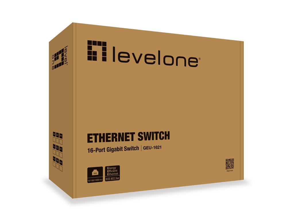 LevelOne GEU-1621 commutateur réseau Gigabit Ethernet (10/100/1000) Gris