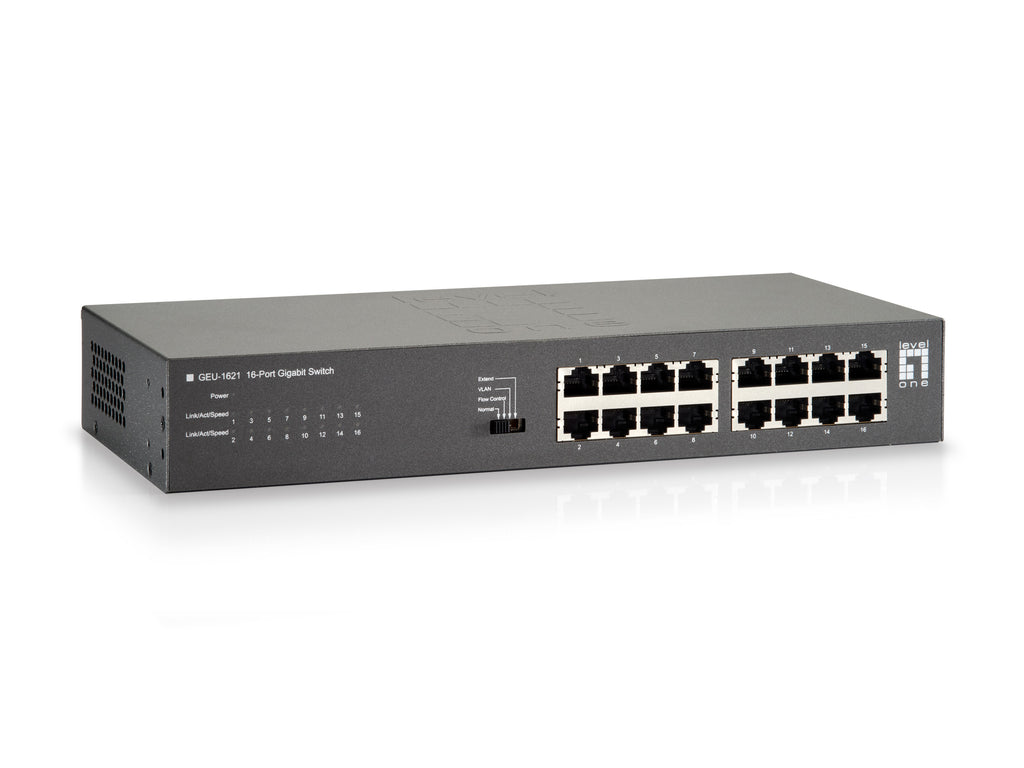 LevelOne GEU-1621 commutateur réseau Gigabit Ethernet (10/100/1000) Gris