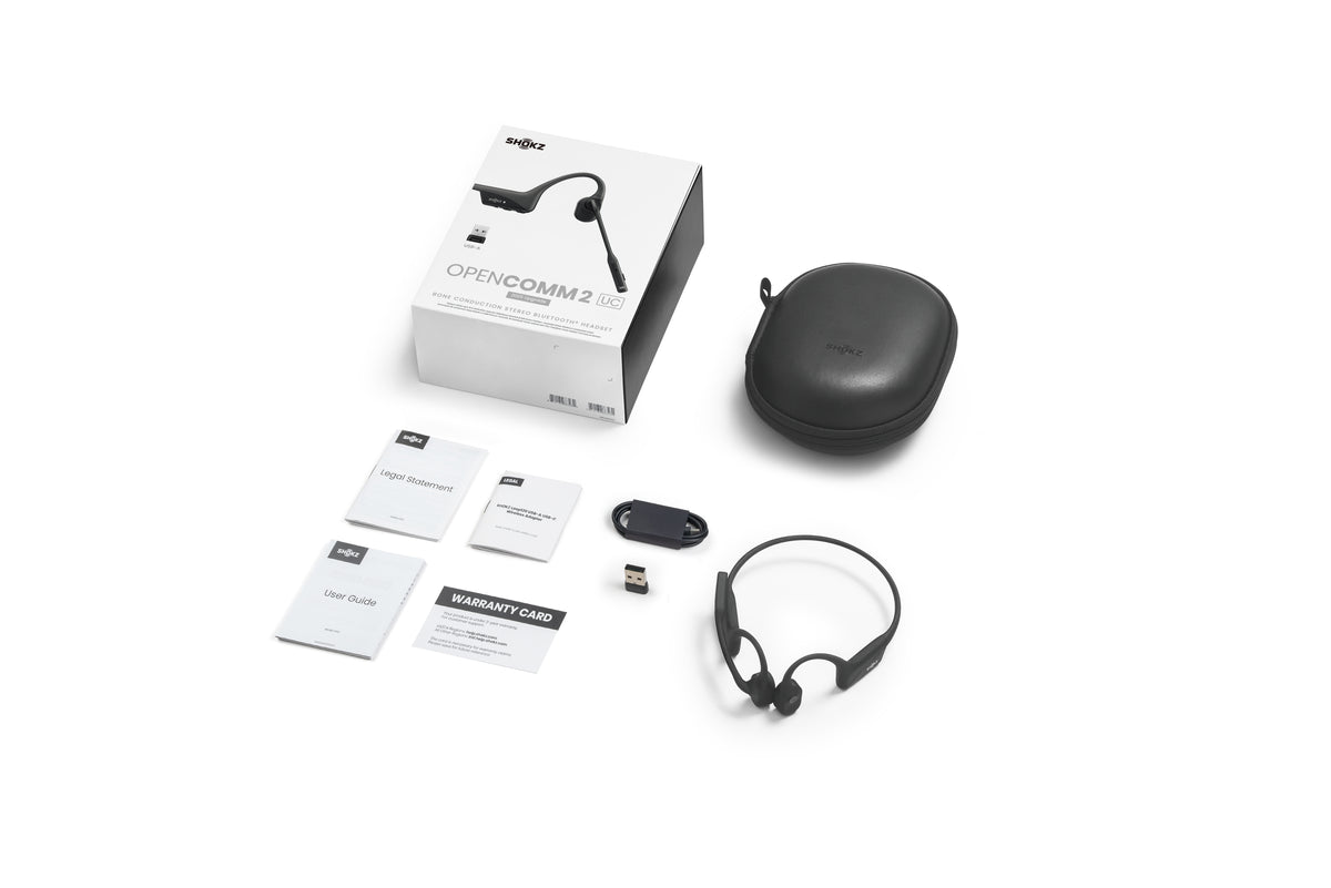 Casque Sans Fil C120-AA-BK Crochets Auriculaires pour Bureau et Centre d'appels, Bluetooth, USB Type-A, Noir