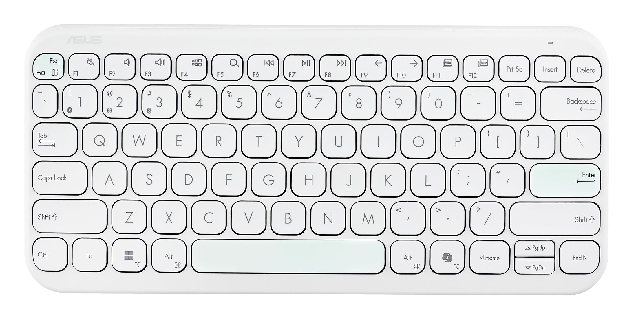 ASUS Marshmallow Keyboard KW100 clavier Maison Bluetooth QWERTZ Allemand Blanc