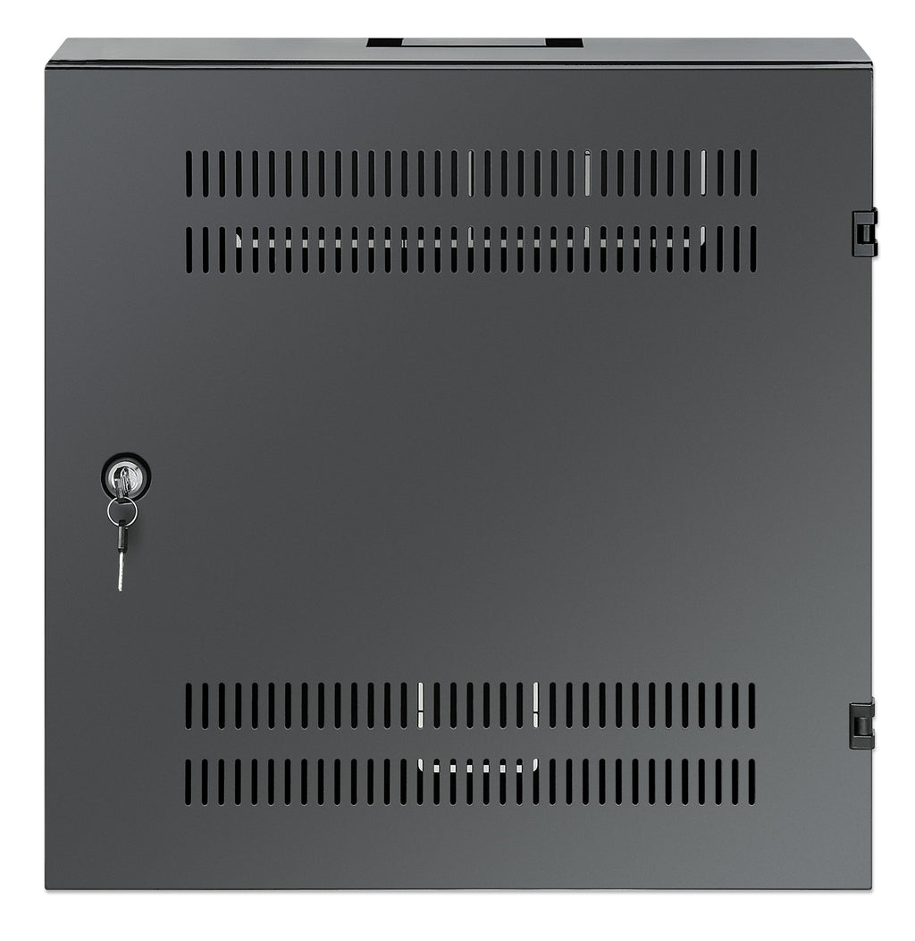 Intellinet Coffret mural 19" extra-plat, rails 4U horizontaux et 2U verticaux, profondeur 170 mm, Noir RAL 7021