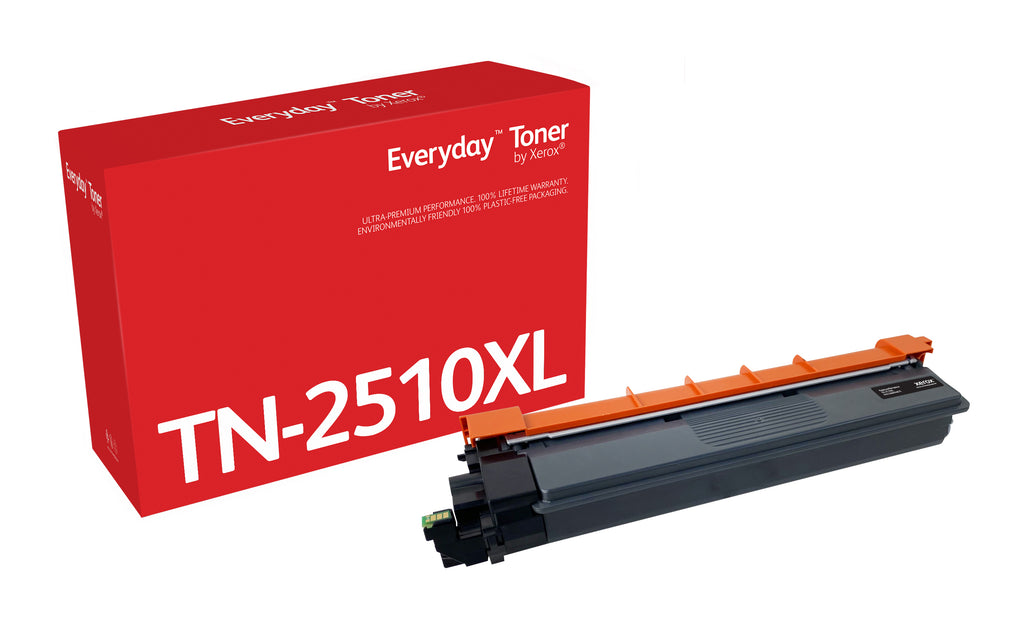 Toner Noir Everyday™ de Xerox compatible avec Brother TN2510XL, Grande capacité