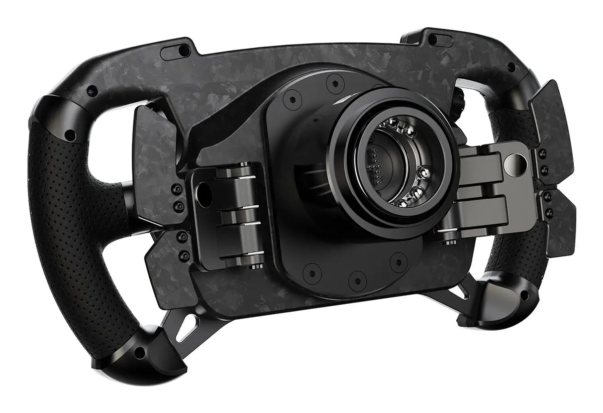 Volant de Simulation RS056, Noir, Fibre de Carbone et Cuir