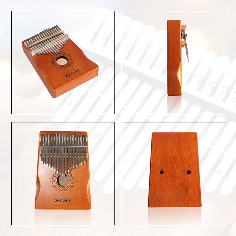 Kalimba, instrument africain, piano Zanza Mbira, 17 touches, en bois, couleur bronze, Zenwire K-01