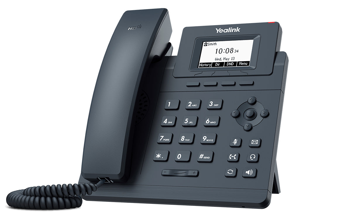 Yealink SIP-T30P Téléphone IP Fixe avec Écran LCD, Noir