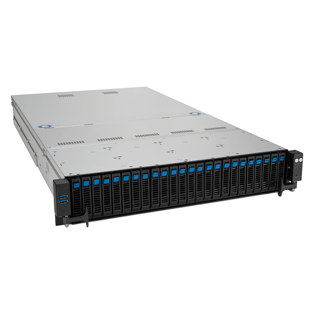 ASUS RS521A-E12-RS24U Socket SP5 Rack (2 U) Noir, Argent