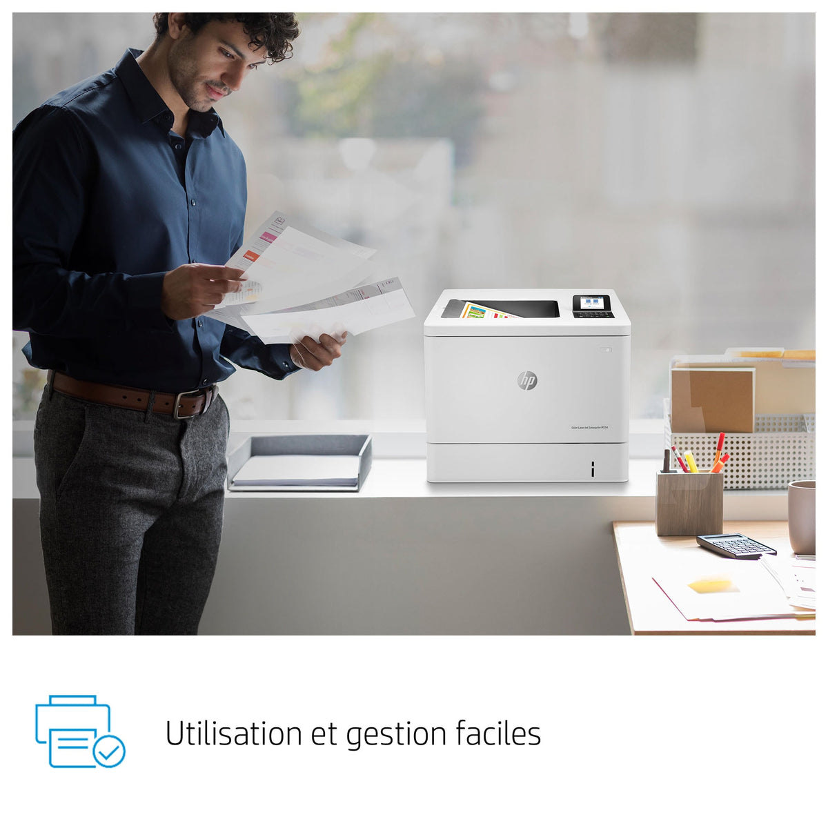 HP Color LaserJet Enterprise Imprimante M554dn, Imprimer, Impression USB en façade; Impression recto-verso