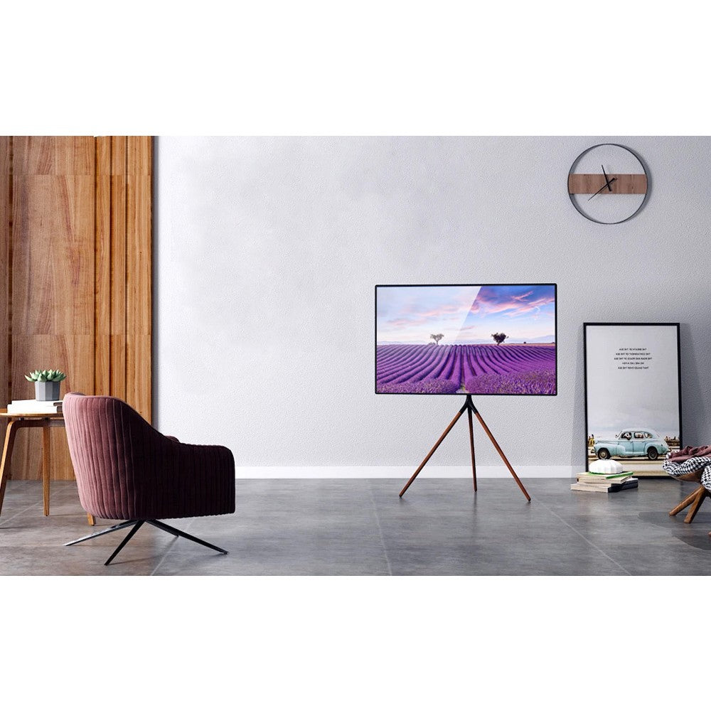 Techly ICA-TR18SAM Support pour Téléviseur 65 pouces (165,1 cm), Noyer