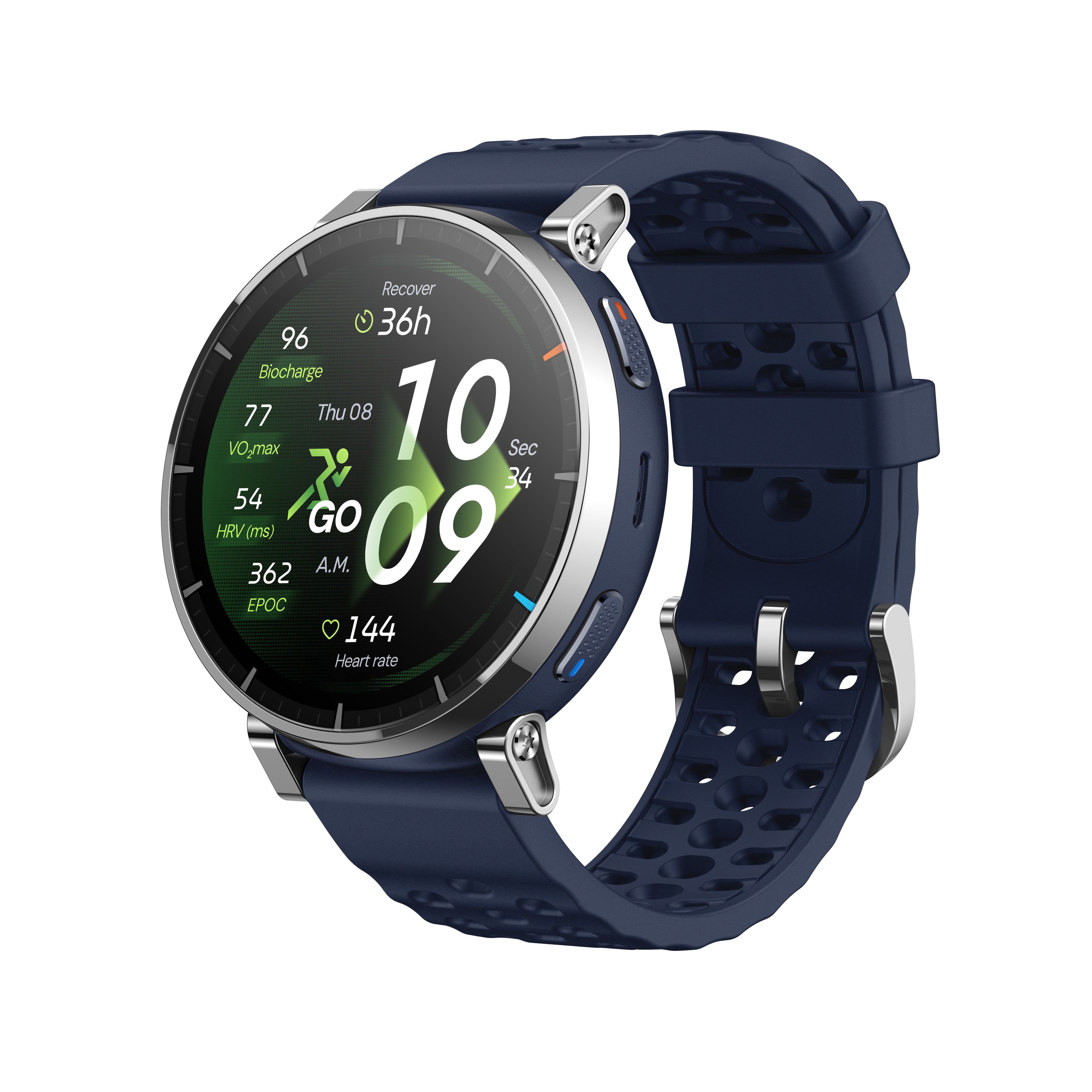 Amazfit W2558GL2N smartwatche et montre de sport 3,35 cm (1.32") AMOLED Numérique 466 x 466 pixels Écran tactile Argent GPS (satellite)