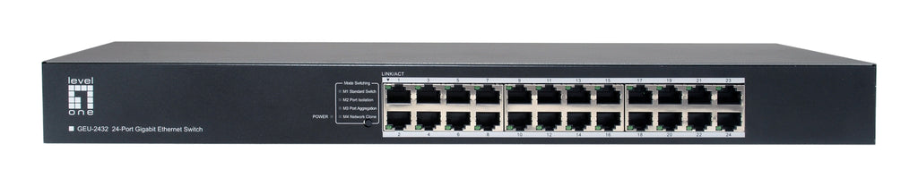 LevelOne GEU-2432 Non-géré Gigabit Ethernet (10/100/1000) 1U Gris