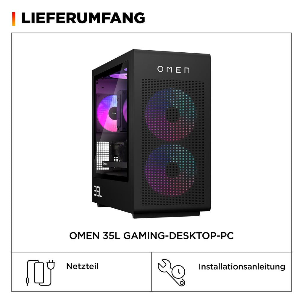 OMEN 35L by HP GT16-1296ng microATX Ryzen 9 9900X3D 32GB 1TB NVIDIA GeForce RTX 5070 Ti / AMD Radeon Graphics FreeDOS