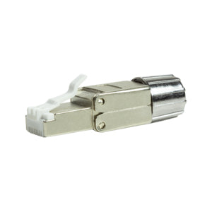 LogiLink MP0080 Connecteur RJ45 CAT.8.1 pour Montage sur Site, Gris, Acier Inoxydable