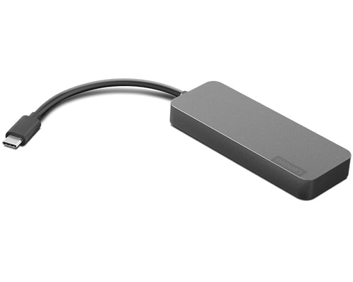 Lenovo USB-C to 4 Port USB-A Hub Grå - vue 2