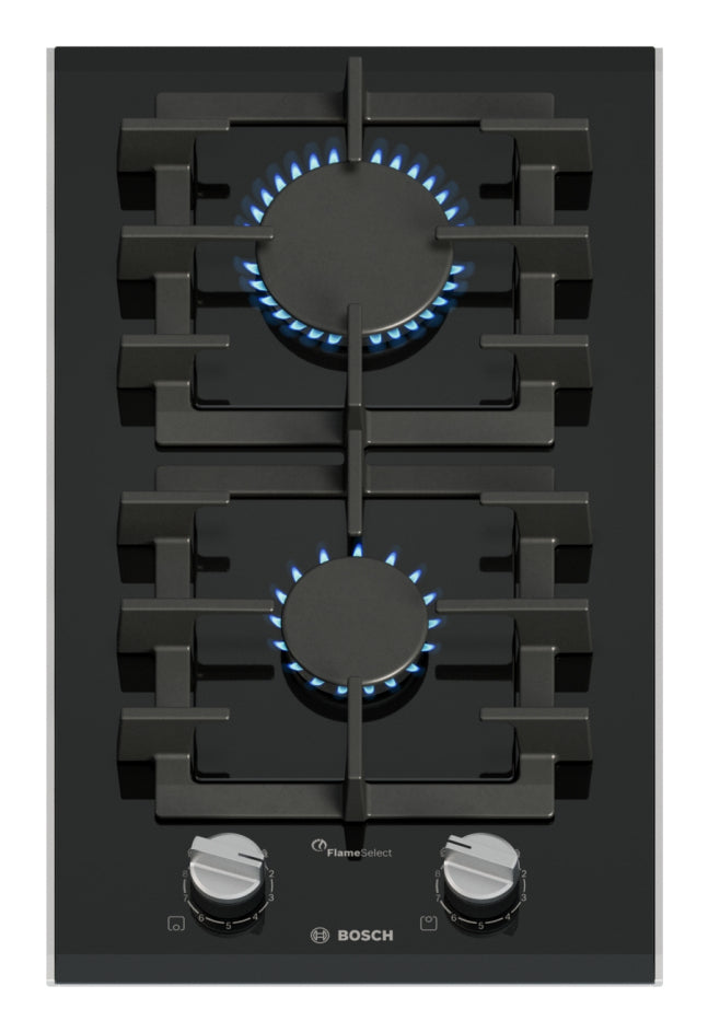 Bosch Bosch Serie 8 PRB3A6I40 plaque Noir Intégré 30 cm Gaz 2 zone(s)