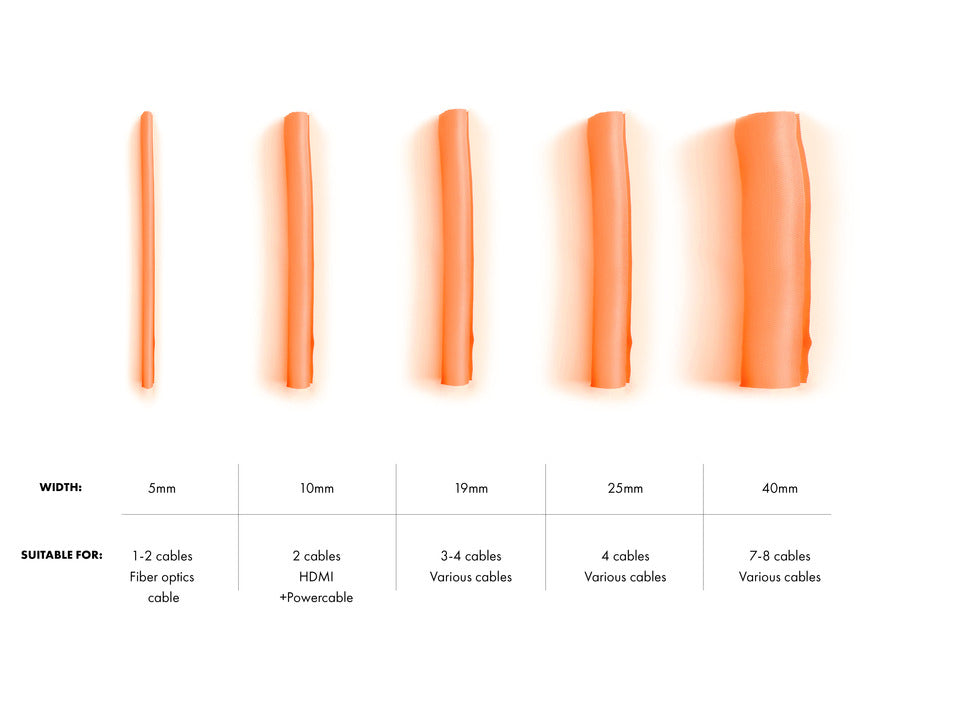 Multibrackets 4511 Range-câbles Douille de Câble Orange, 25 mm x 25 m
