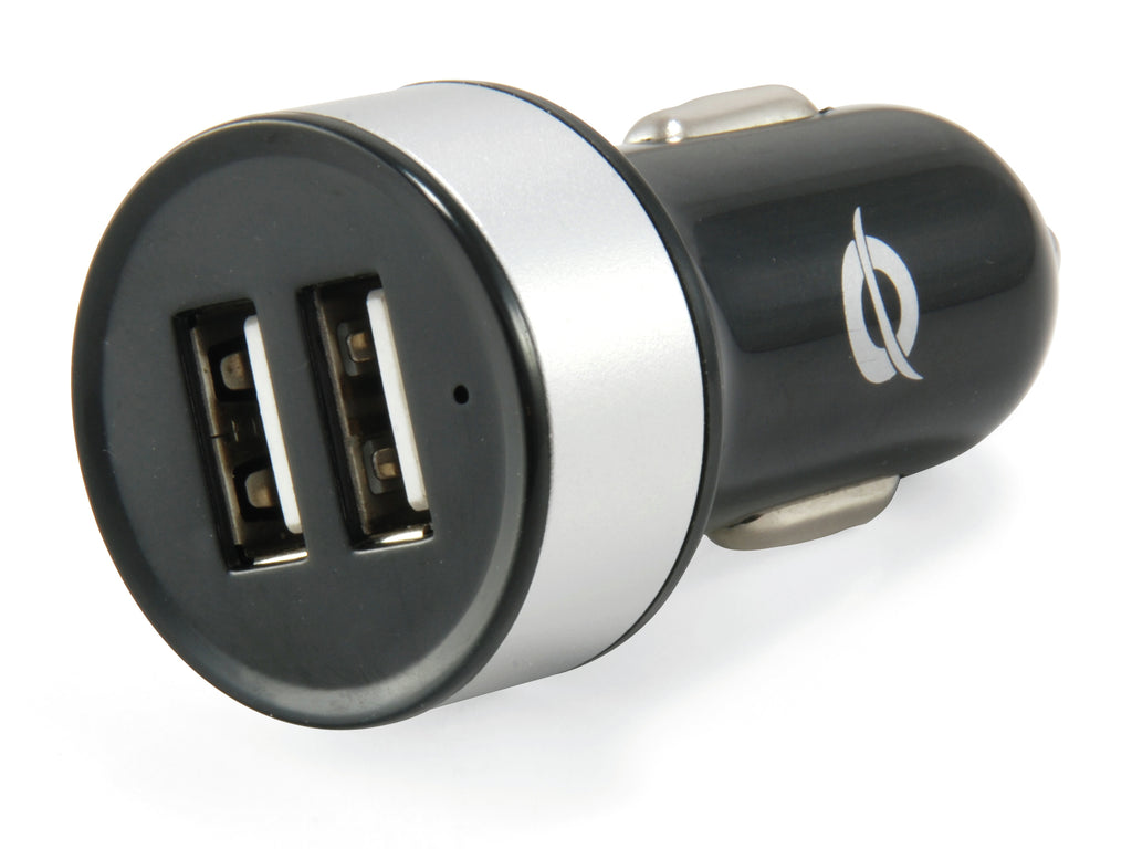 Conceptronic CUSBCAR2A chargeur d'appareils mobiles Tablette Argent Allume-cigare Auto