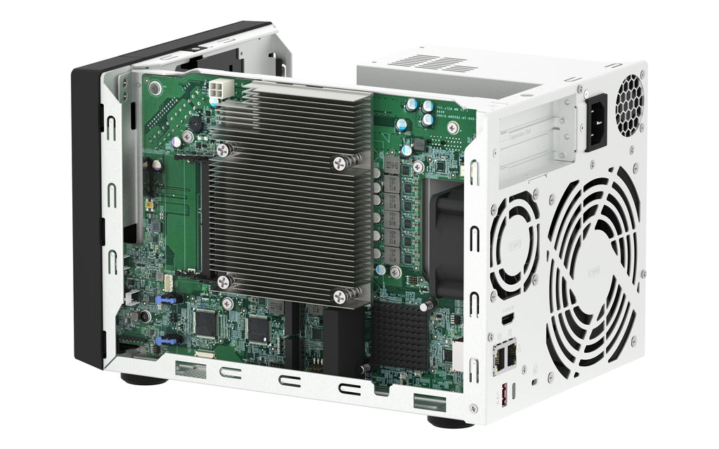 QNAP TVS-H474 NAS Tower Intel® Core™ i3 i3-12100 8 Go DDR4 0 To QuTS hero Noir