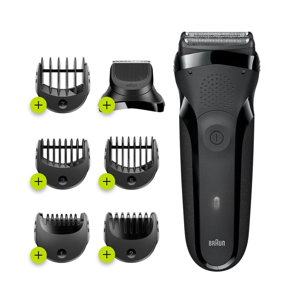 Braun Series 3 300BT Rasoir rotatif Tondeuse Noir