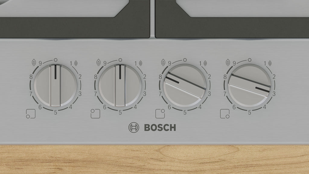 Bosch Bosch Serie 6 PCP6A5I90 plaque Acier inoxydable Intégré 60 cm Gaz 4 zone(s)