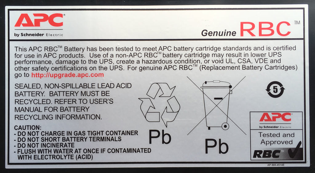 APC Cartouche de batterie de rechange RBC7 (OEM)