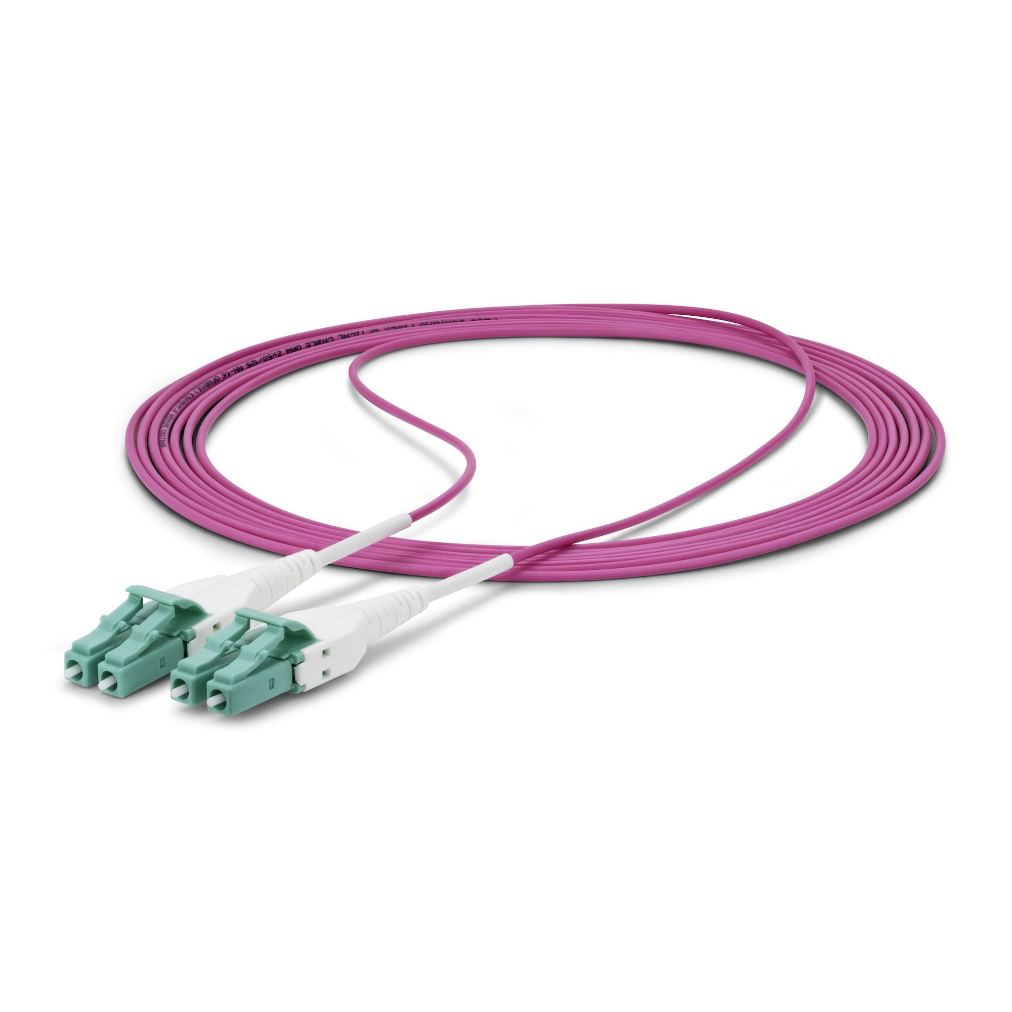 StarTech.com Câble Fibre Optique Multimode OM4 LC vers LC (UPC) de 2m, Erika Violet, 50/125 µm, 40G/100G, LOMMF/VCSEL, Cordon de Raccordement Fibre Optique Uniboot, Certifié OFNR Riser