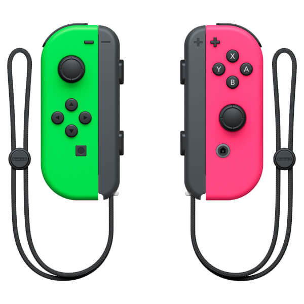 Manettes Joy-Con Bluetooth Noir, Vert, Rose pour Nintendo Switch