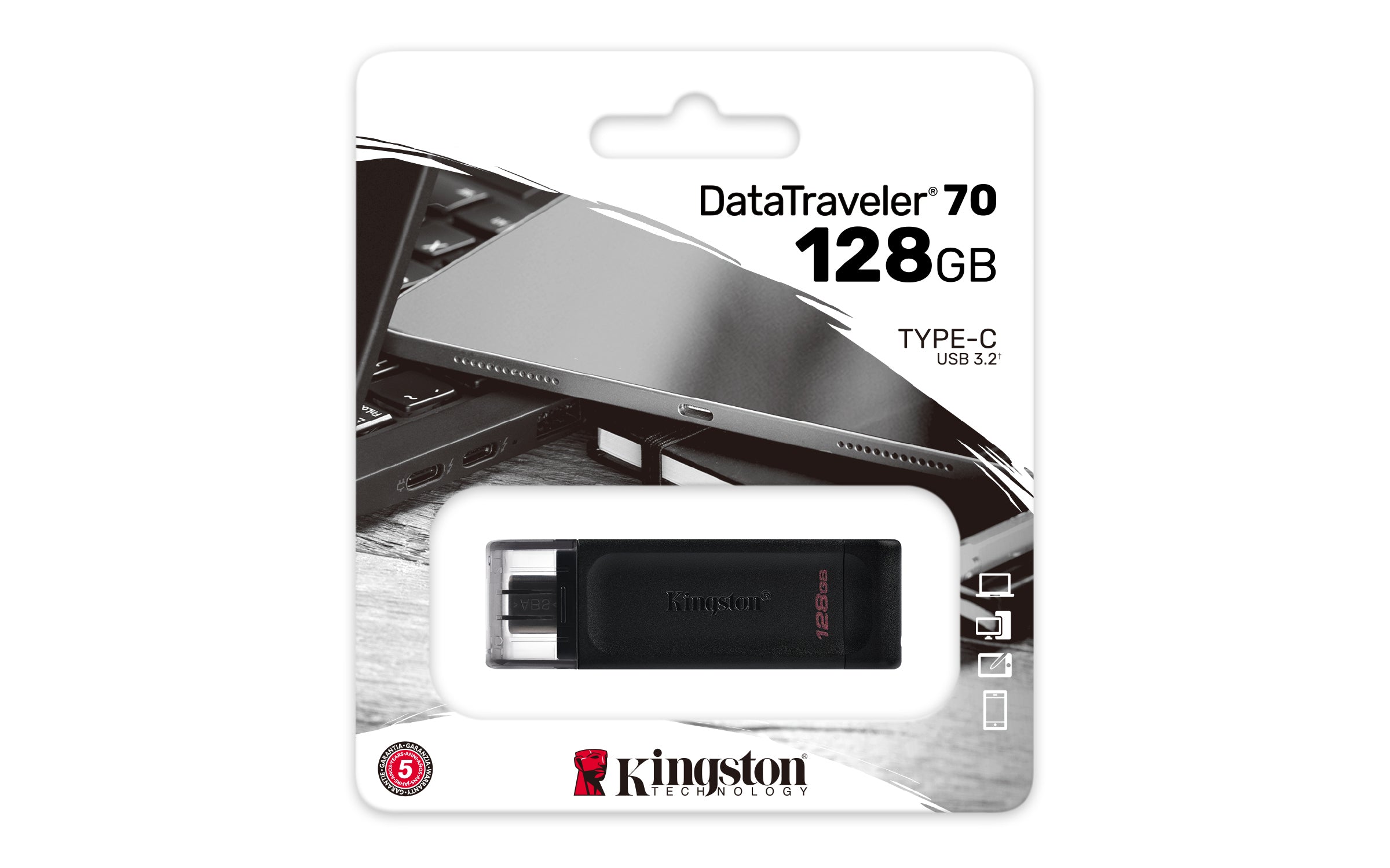 Kingston Technology DataTraveler 128Go USB-C 3.2 Gen 1 70
