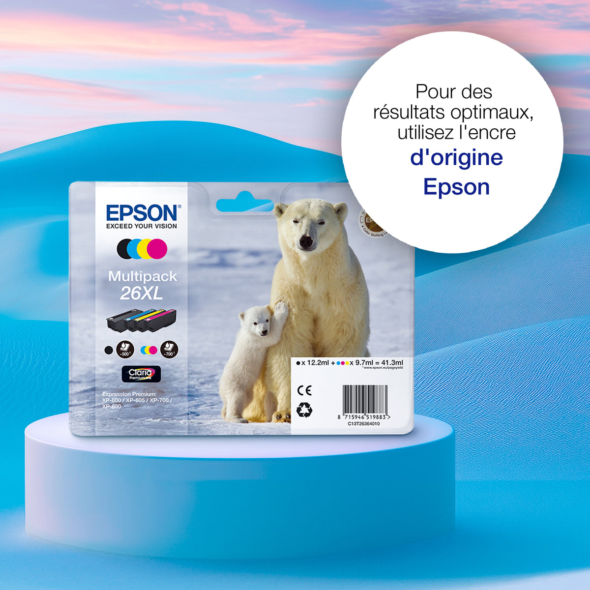 Epson Polar bear Encre magenta Claria Premium Ours Polaire 26XL